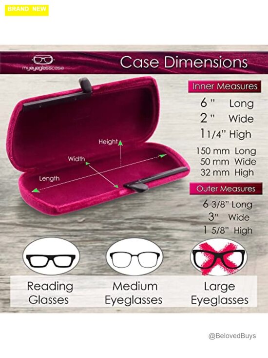 Hard Glasses Case with Easy-Open Tabs, Multipurpose